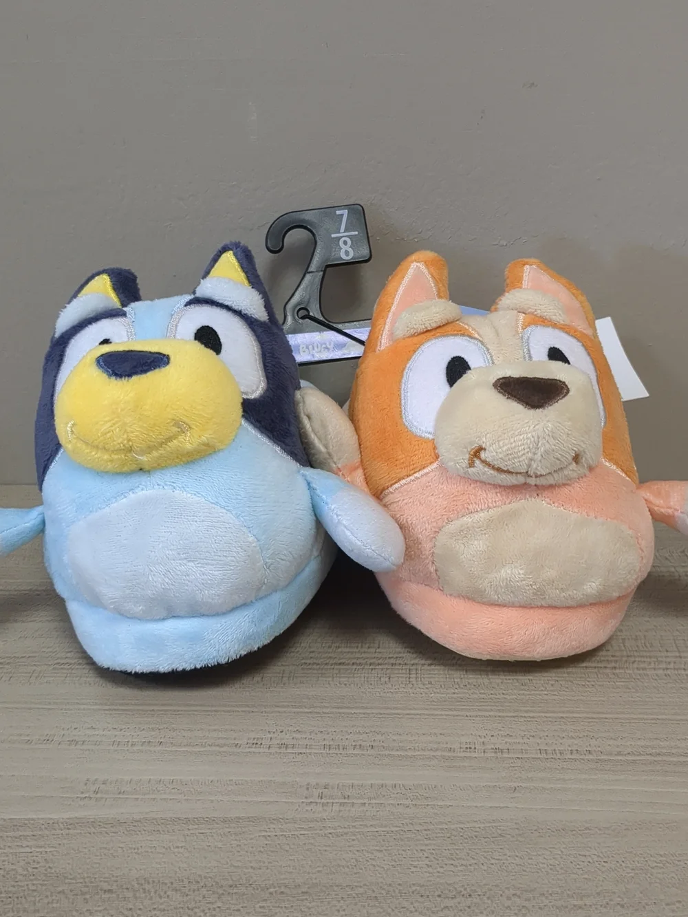 Bluey Plush Kids Slippers - Blue and Orange